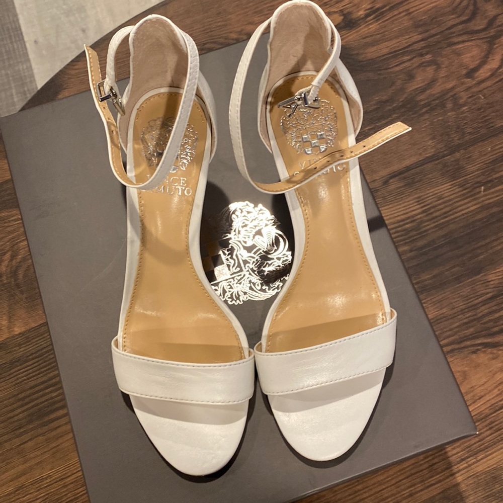 Vince Camuto - Sebatani Sandals - White - Gently Worn- Women’s Size 6.5